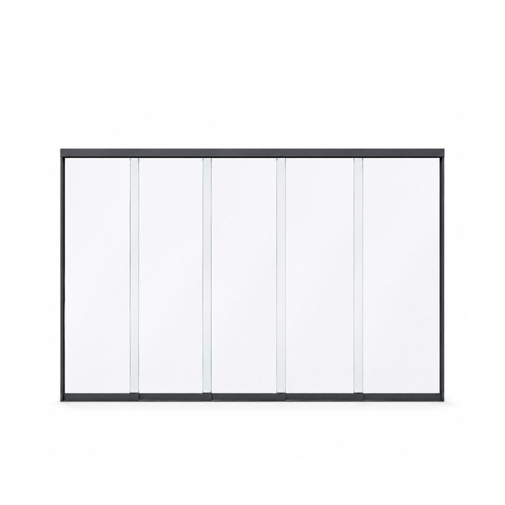 Glazen schuifwand 8 Schuifwand 5 meter